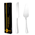 2Pcs Stainless Steel Cake Cutting Knife Shovel Cutlery Set Cake Pizza Dessert Spatula Tableware Wedding Birthday Party Supplies.