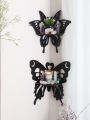 Butterfly Wood Shelf Crystal Holder Shelves Boho Home Decoration Wall Corner Shelf Room Decors Aesthetic for Living Room .