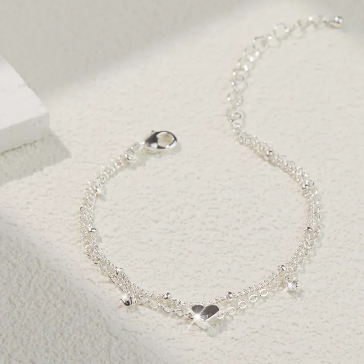 925%20Sliver%20Plated%20CZ%20Anklet%20Bracelets%20for%20Women%20Girl%20Trendy%20New%20Waterproof%20Heart%20Charm%20Dainty%20Layer%20Chain%20Anklets%20Jewelry%20%20-%20Image%204