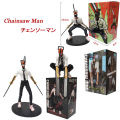 18CM Anime Chainsaw Man Denji Figure PVC Chainsaw Helmet Movable Power Makima Model Toy Boy Collection Ornaments . 