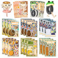 8/32Sheets Tung Tung Sahur Italian Brainrot Animals Make A Face DIY Assemble Jigsaw Stickers Educational. 