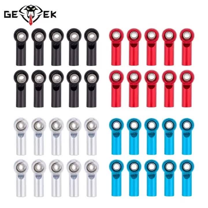 10Pcs Metal M4 Link Tie Rod Ends Ball Joint CW Thread for 1/10 RC Crawler Axial SCX10 TRX4 D90 Tamiya Upgrade Parts