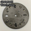 GRAMOCK 29mm Black Green Blue Sterile watch dial green Lumious fit NH37A Automatic movement Watch replacement parts. 