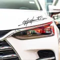 coins Car Sticker Personalized Schumacher Art Signature Lamp Eyebrows Die-Cut Auto Parts Decoration Vinyl Decals,30CM. 