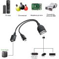 WESOPRO 2 in 1 OTG Cable Replacement for Fire Stick 4K Compatible with Android Phone Tablet Micro USB Host with Micro USB Power. 