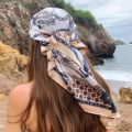 Silk Scarves Women Luxury Brand Summer Fashion Designer Head/Hair Scarf 90*90cm Hijab Bandana Cheveux Foulard Femme 90X90CM. 