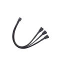 10.5 Inch 3 Way 4 Pin PWM Fan Splitter Cable For Computer ATX Case Cooling Fan.