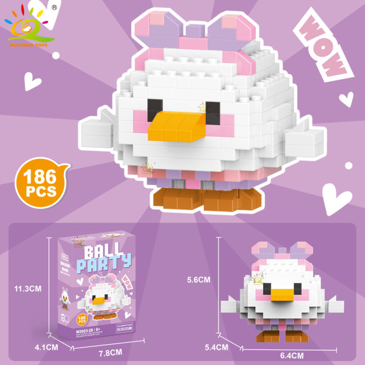 HUIQIBAO Mini Cute animal Micro Building Blocks 3D Diamond BEE Cat ...