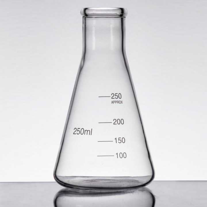 Pyrex Glass Conical conical flask 250ml pyrex A+ glass using for chemical laboratory | Daraz.pk
