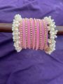 light pink colour bangles set all colour available valvet bangles chooriyan for Eid. 