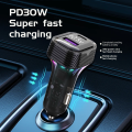 PD 30W Car Charging USB Type C Fast Charge Adapter Portable For Ipone Huawei Sangsung 12V 24V Car Charger 7 Color Adapter. 