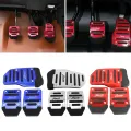 Universal Aluminum Automatic Transmission Car Pedal Cover Brake Fuel Gas Foot Pad Set Kit Pedals Red Blue Silver Non-Slip Tools. 