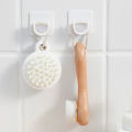 2-20pcs Shower Curtain Rod Holder Hook Strong Self-Adhesive Adjustable Wall Curtain Fixed Clip Hanging Rack Bathroom Accessories.