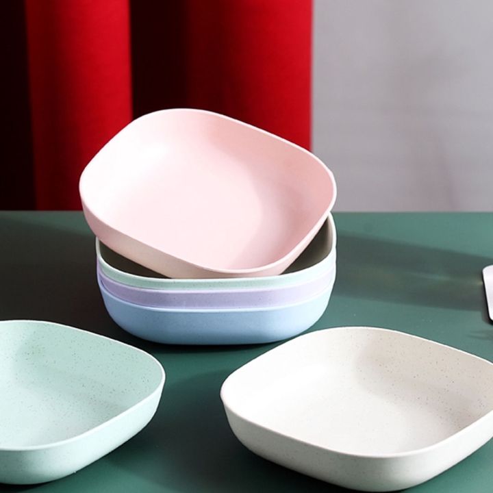 13cm%20wheat%20straw%20rice%20dish%20Mini%20Plate%20mini%20fruit%20plate%20snack%20food%20plate%20square%20plate%20four%20colors%20available%20-%20Image%205