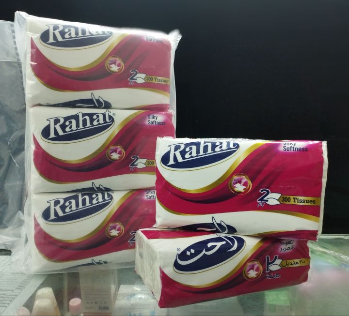 Rahat Tissue Silky Soft (2ply 300 Sheets) Pack of 6