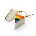 rainbow cake funky drop earrings. 