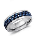 Stainless Steel Chain Spinner Ring for Men and Boys Chain Spinner Chala. 