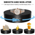 Electric Turntable 360° Rotation Noiseless Max Load 4KG Multifunctional Rotating Display Stands Rotating Table Jewelry Stand. 