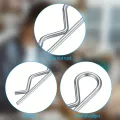 100pcs Open Pin Assortment Kit, Open Pin, Heavy Duty R Clip Fixed Pin, Stainless Steel Locking Open Pin Bolt For Truck. 