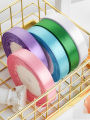 Wusmart 22Meters/Roll 1.5cm Single Face Satin Ribbon DIY Handmade Crafts Fabric Christmas Wedding Decoration Silk Ribbons.
