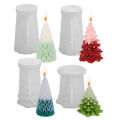 Silicone 3D Christmas Tree Mold DIY Resin Epoxy Small Irregular Pine Needle Tree Craft Candle Making Kit Holiday Decor. 
