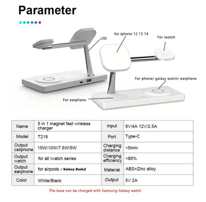 4%20in%201%20Wireless%20Charger%20For%20Magsafe%20iPhone%2013%2012%208%20Magnetic%20Induction%20Fast%20Charging%20station%20For%20apple%20For%20Samsung%20galaxy%20Watch%20-%20Image%202