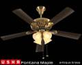 Usha Fontana Maple 1250mm/50” Ceiling Fan (Antique Brass).