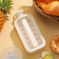 Portable Ice-Making Mold Pitcher Transparent Silicone Ice Cube Mold 2-In-1 Foldable Lce Making Water Bottle Tool Ice Tray.