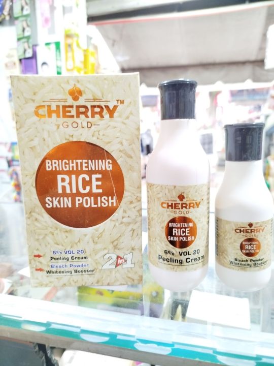 Cherry Gold Brightening Rice Skin Polish Bleach Vol 20% With Booster