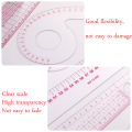 11Pcs Multifunctional French Curve Ruler Soft Plastic Patchwork Ruler Measure Dressmaking Drawing Template Craft Sewing Tools. 