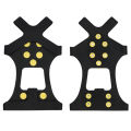 10 Studs Snow Ice Claw Anti-Slip Snow Ice Thermo Plastic Elastomer Climbing Shoes Spikes Grips Cleats Over Shoes Covers Crampons. 