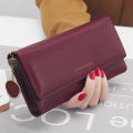 Fashion Women PU Leather Long Wallets Multi-functional Fold Purse Fresh Female Clutch Card Holder. 