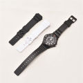 Resin Strap For Casio MRW-200H 18MM Watch Band Mens Sports Waterproof Black White  Replacement Watch Accessories. 