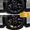 6Pcs Car Sticker Reflective Car Wheel Rim Vinyl Warning Stickers Hash Mark Stripe Racing Wheel Hub Decals for Size 16" - 21". 