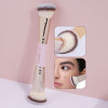 MAANGE Double Head Makeup Brushes 2 In 1 Flat/Angled Foundation Concealer Contour Brush for Blending Loose Powder Liquid Cream. 