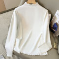 2026 Plus Size Women's Long Sleeve Turtleneck Velvet Base T-shirt Inner Wear Autumn Winter Fleece Lined Fashion Big Size Tops. 