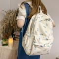Fresh Women Floral Large Capacity Backpacks Schoolbag For Kawaii Girls Student Waterproof Backpack Cute Teenager Travel Book Bag. 