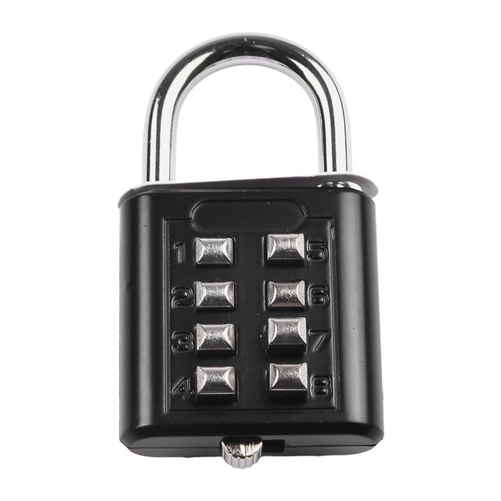 8-digit%20Combination%20Outdoor%20Button%20Waterproof%20Fixed%20Random%20Code%20Padlock%20Zinc%20Alloy%20Luggage%20Travel%20Smart%20Lock%20With%20Key%20Anti-theft%20-%20Image%207