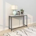 Console Table for Entryway ,Narrow Sofa Tables Entryway Table,black frame white top , Rustic Narrow Entrance ,Console Table, Front Door Console Table Accent Table for Living Room Entryway. 