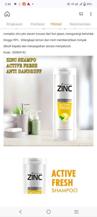 Zinc%20Anti%20Dandruff%20Shampoo%20Active%20Fresh%20Lemon%20Mint%20340ml%20-%20Image%204