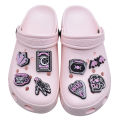 Gothic Witchy Hole Shoe Charms PVC Clog Buckles, Skull Bat Tarot Crystal Witch Hat DIY Sandal Halloween Decor Accessories. 