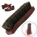 1PC Premium Horsehair Shoe Brush Is Suitable for Polishing and Cleaning Leather Products Effectively Removing Dirt and Debris.