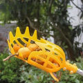 Yellow Polypropylene Fruit Picker Lightweight Reusable Ergonomic for Garden Harvesting Orchard Farm Food Safe Tool 1PC. 