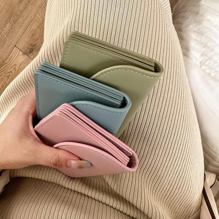 Koko Korean style wallet with magnetic buckle for women ins fashion color block dopamine coin purse card holder short wallet #88013