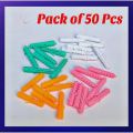50 Pcs Multi Colour Plastic Rawal Plugs Plastic Wall Plugs No.12,- High Quality Wood Concrete Screw Flat Nails Plugs. 