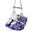 Kids New Printed Toy Set Fabric Kids Cotton Swing | Baby Children Folding & Washable | With Safety Belt - Multi. 