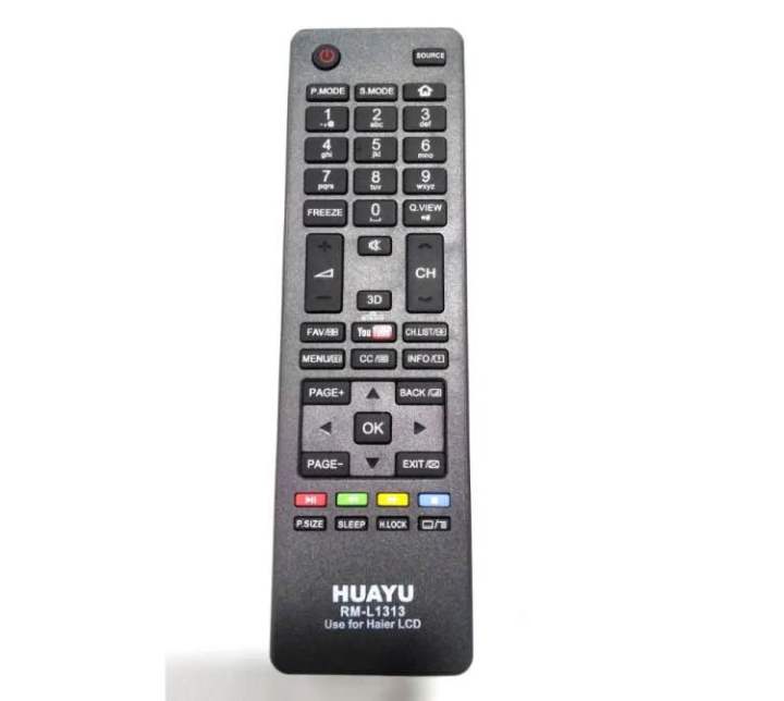 Universal Remote for Hair LCD/LED TV-Black Rm-1313 +work all Smart 3D Youtube