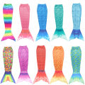 Girl Mermaid Fish Tail Swimsuit Three Piece Set Mermaid Themed Swimsuit Party Outfit, Suitable for Beach and Pool Parties. 