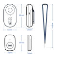 Wireless Elderly SOS Emergency Call Button with Vibration, Portable Personal Alarm for Senior Care, Remote Notification, Help. 