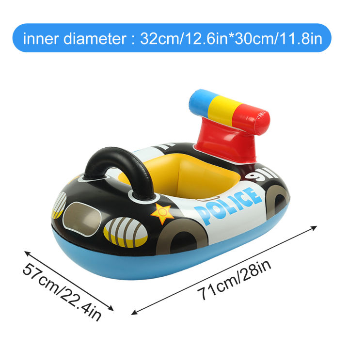 1PC%20Swimming%20Pool%20Float%20Ring%20Seat,%20Police%20Car-shaped%20Boat%20Inflatable%20Summer%20Beach%20Pool%20Tube%20with%20Handles%20-%20Image%204